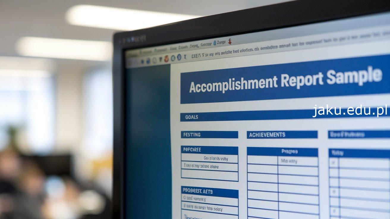 accomplish report sample