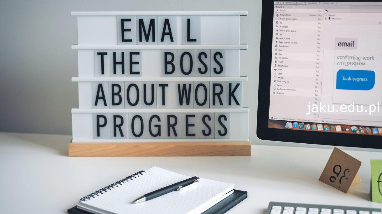 email the boss about work progress