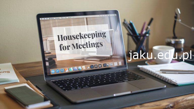 housekeeping for meetings