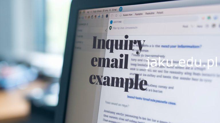 inquiry email format
